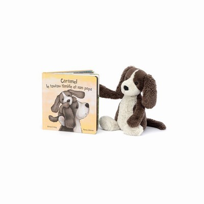 Jellycat Caramel Le Toutou Timide Et Son Papa & Bashful Fudge Puppy Medium | PI0968531